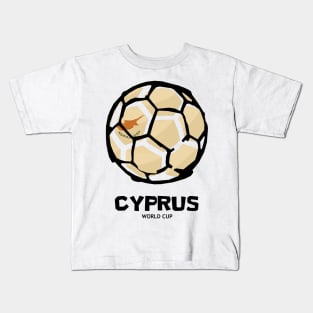 Cyprus Football Country Flag Kids T-Shirt